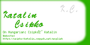 katalin csipko business card